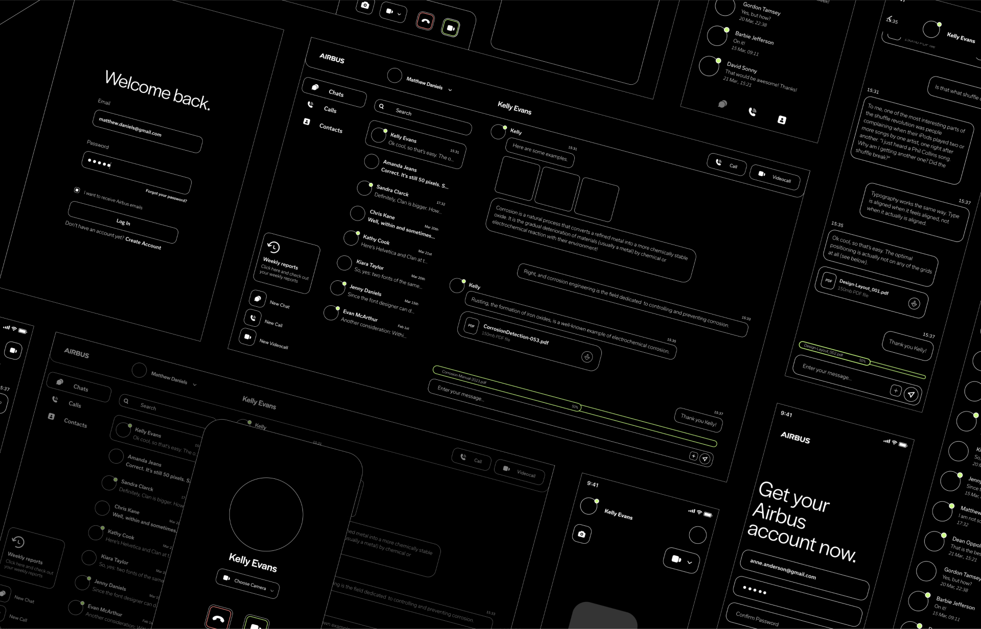 airbus wireframes