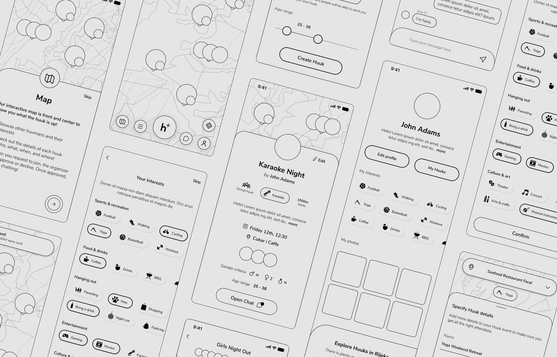 huuk wireframes